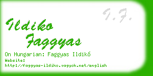 ildiko faggyas business card
